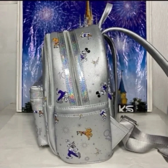 Disney parks 100th anniversary Mickey and friends AOP Loungefly mini backpack - Picture 2 of 7